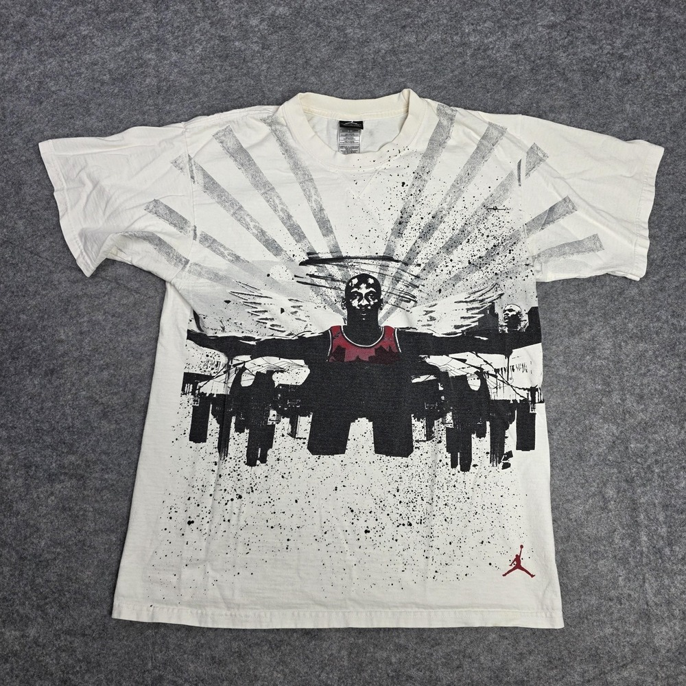 Vitnage Jordan Brand Nike Windspan‎ Skyline AOP Shirt Men's Size Medium